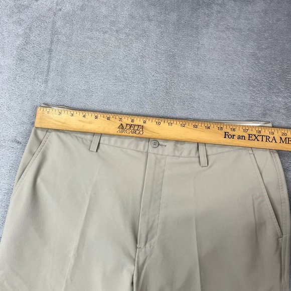 FootJoy Golf Performance Stretch Mens Pleated Tan Pants Athletic Casual 38x30 - Picture 9 of 10